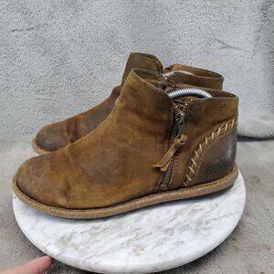 Born Shoes Womens Size 8.5 M/W Brown Leather Tavar Ankle Boots